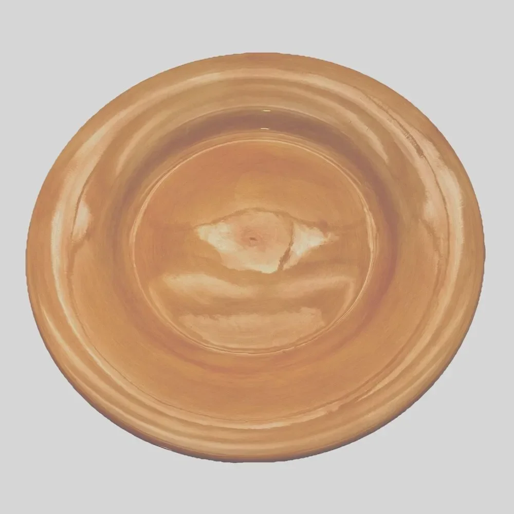 España Hand Painted Pasta‎ Bowls Set 4 Large 13” Orange Rustic Tabletops Unlimit
